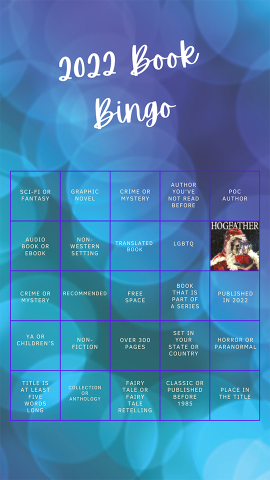 2022 Book Bingo book bingo card for 2022